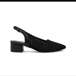 David Tate Women's Glenna Stretched Fabric Slingback Pump Sandals - Black